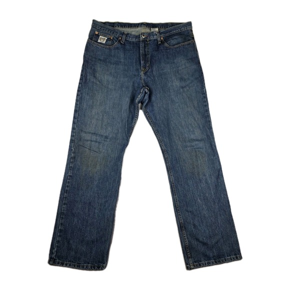 Cinch Jeans Mens 40x34 White Label Mid Rise Relaxed Fit Straight Leg Blue Denim - Picture 1 of 11